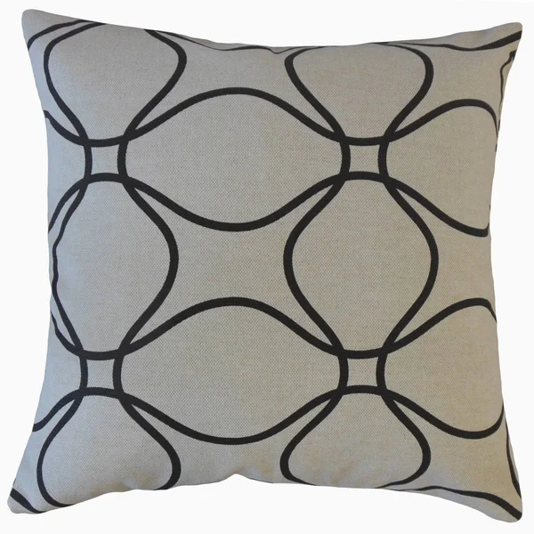 The Pillow Collection Lalage Geometric Decorative Throw Pillow - Navy - 18 x 18 - Square