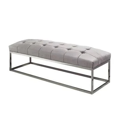 Adreanna Metal Bench Rosdorf Park Size: 20x22 H x 44x22 W x 20x22 D