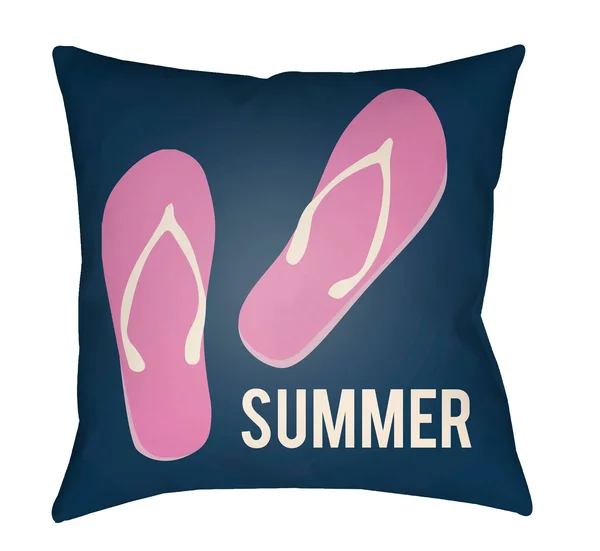 16x22 Blue and Pink Summer Printed Square Throw Pillow Cover - 33431678
