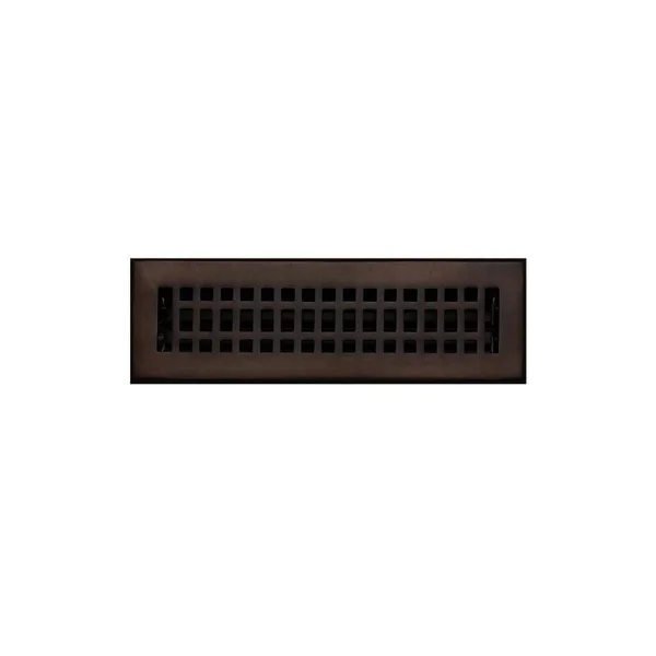 Signature Hardware 905449-2-10 Contemporary Brass Floor Register - 2-1/4x22 x 10x22 (3-7/8x22 x 11-1/2x22Overall) Oil Rubbed Bro
