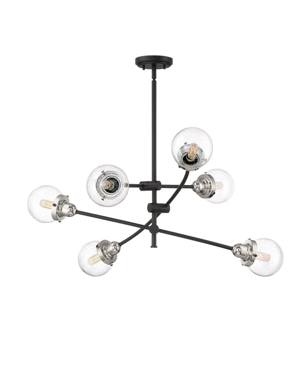 Quoizel TNC5006EK Trance 6 Light Chandelier Earth Black