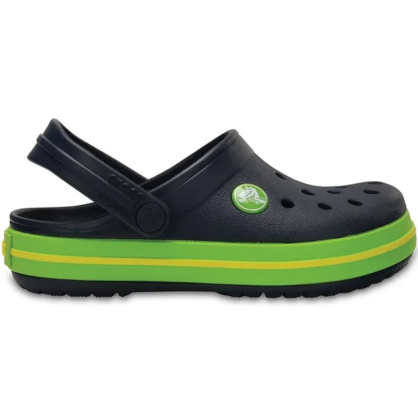 Crocs Kids Crocband Clog Clogs - Navy, Volt Green - 3M