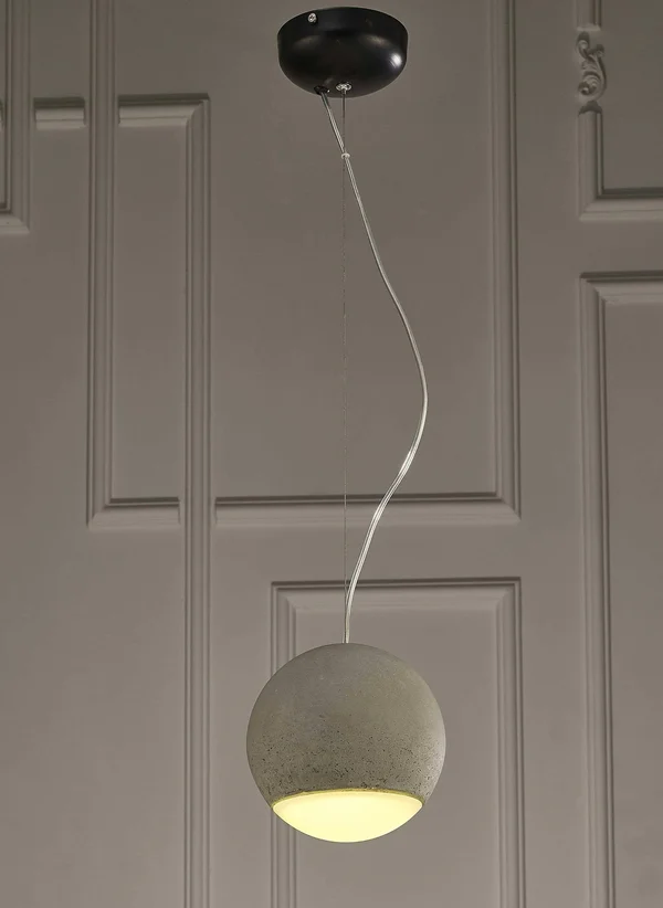 7x22 Round Silver Ceiling Pendant Lamp