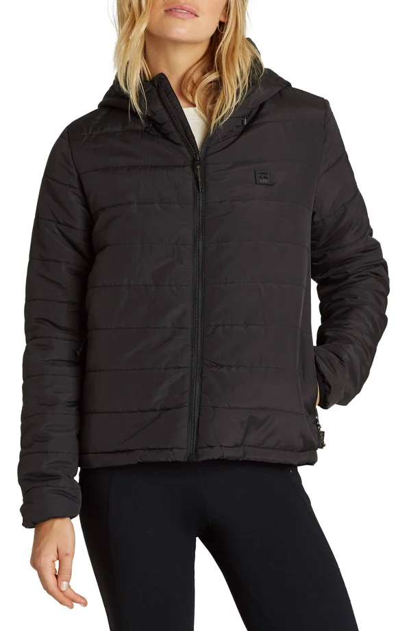 Billabong Women's Transport Puffer Jacket - Medium - Cacao