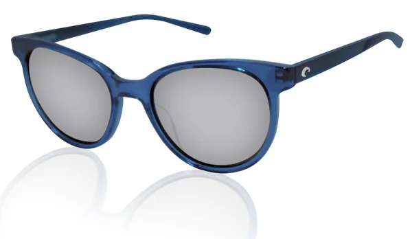 Costa Isla Sunglasses Shiny Deep Teal Crystal, Gray Silver Mirror 580G