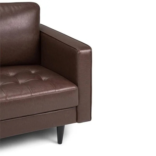 Simpli Home Blaine Loveseat - Distressed Cognac Faux Air Leather