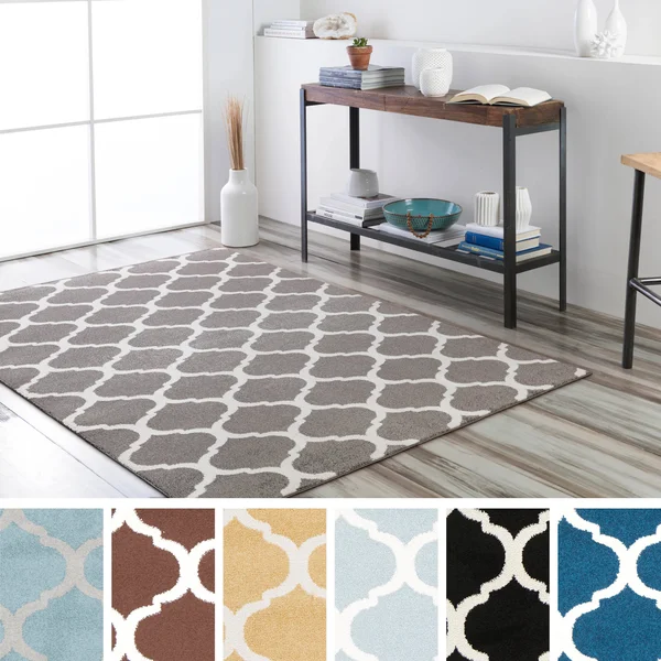 Uster Modern Geometric Area Rug - 9&3 x 12&6 (Blue)