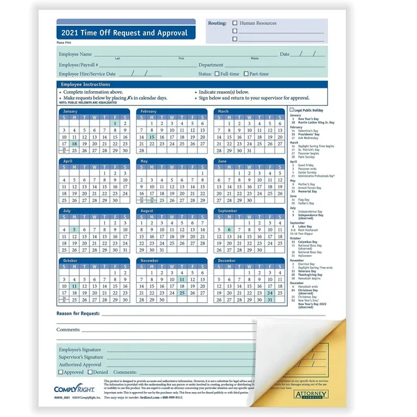 ComplyRight 2022 Attendance Tracking Kit