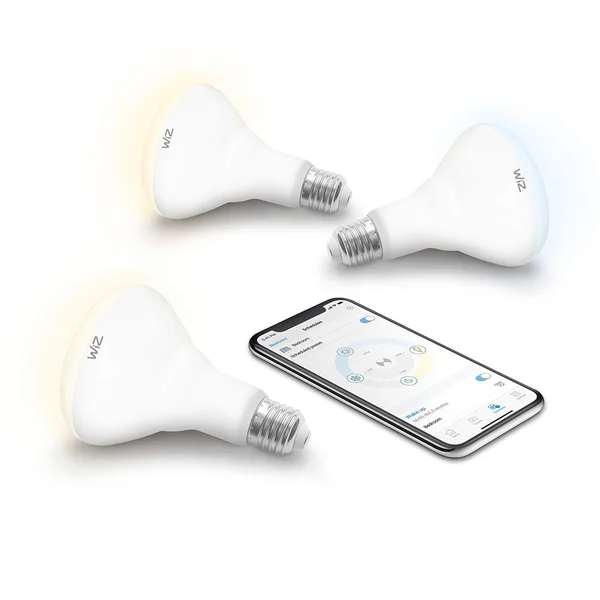 Wiz IZ0087573 Whites Smart LED Light Bulb BR30 Tunable 3 Piece