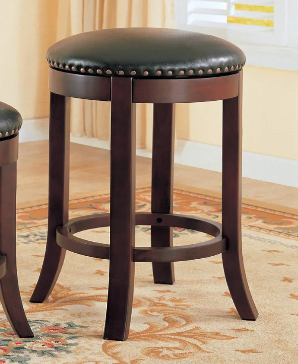 Coaster Home Furnishings Kodiak 29x22 Swivel Bar Stools with Upholstered SEAT - Set of 2 - Dark Brown