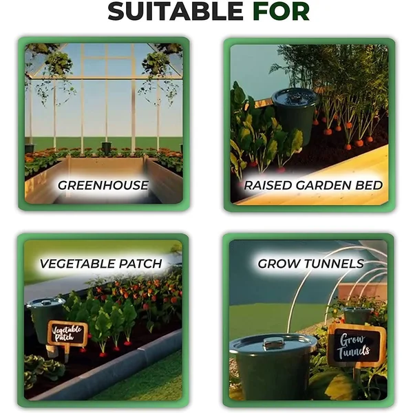 Bio Green HCPS4 Garden Plant Self Watering System Kit - Set of 4 Cups and Stakes
