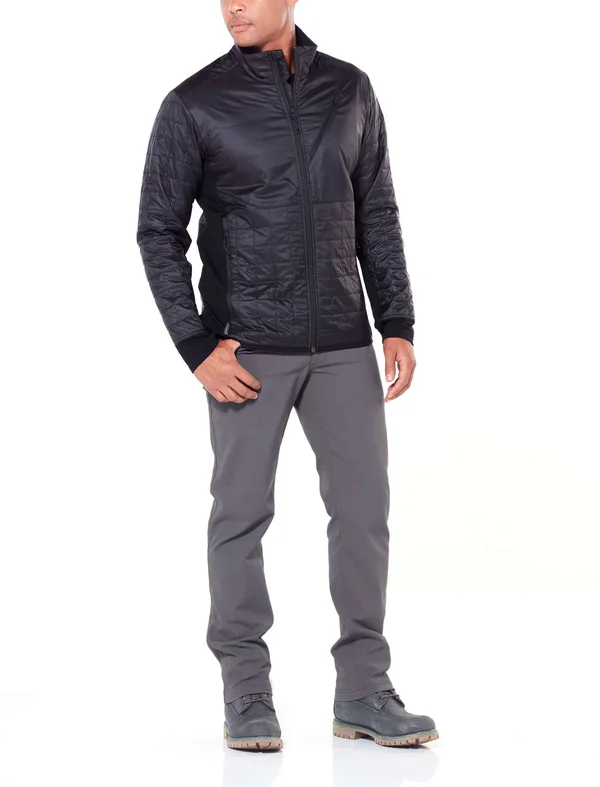Icebreaker Men's Helix LS Zip Jacket - XL - Black, Jet Heather