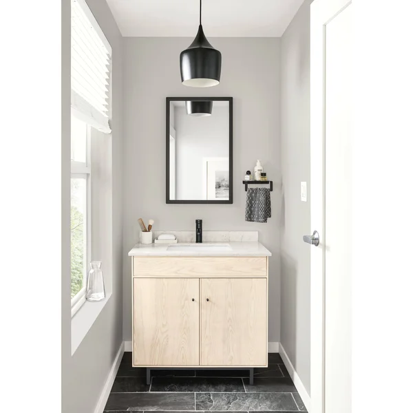 Room & Board, Modern Soho Mirror 1.5D 22W 56H in Ocean Blue