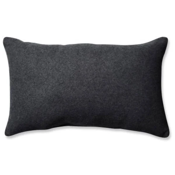 18.5x22 Storm and Fog Grey Tribal Stitches Felt Decorative Indoor Throw Pillow