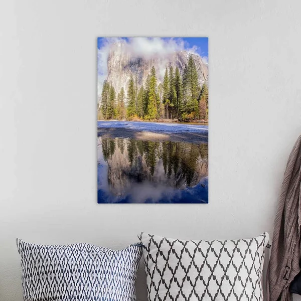 El Capitan with Reflection in Merced River - Yosemite National Park, California, Canvas Wall Art, 16x24, Great Big Canvas