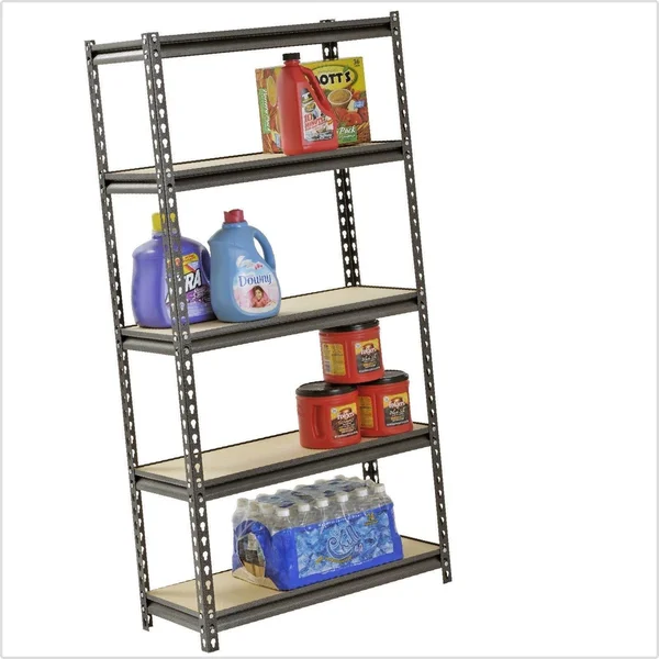 Muscle Rack 5-Shelf Steel Shelving Silver-Vein 12x22 D x 30x22 W x 60x22 H