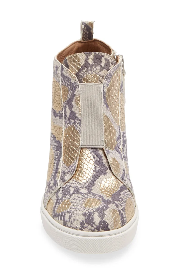 Linea Paolo Felicia III Wedge Sneaker - Metallic - 4.5 M