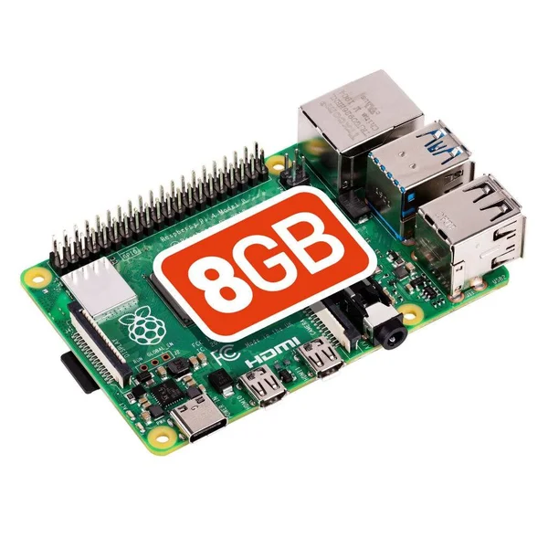 Raspberry Pi 4 Model B - Single-board computer - Broadcom BCM2711 - 1.5 GHz - RAM 8 GB - 802.11a/b/g/n/ac, Bluetooth 5.0