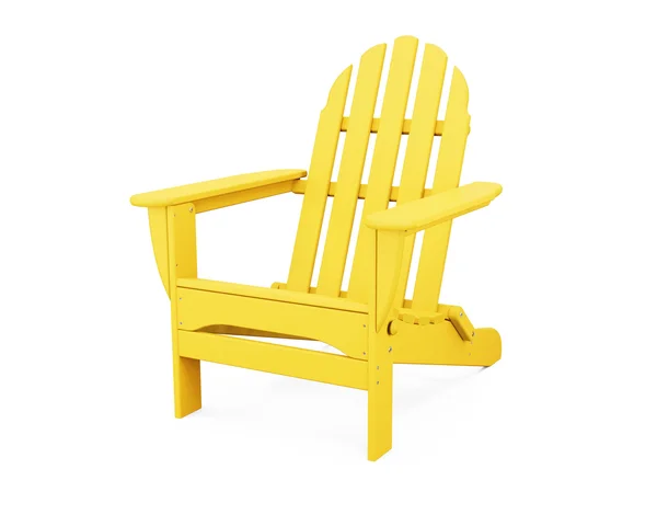 POLYWOOD Classic Recycled Plastic Foldable Adirondack Chair - Size: Lemon, Yellow