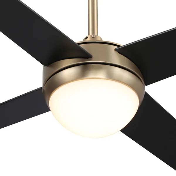 Carro Home Nova 48x22 Modern Wood Smart Ceiling Fan with Wall Control in Gold