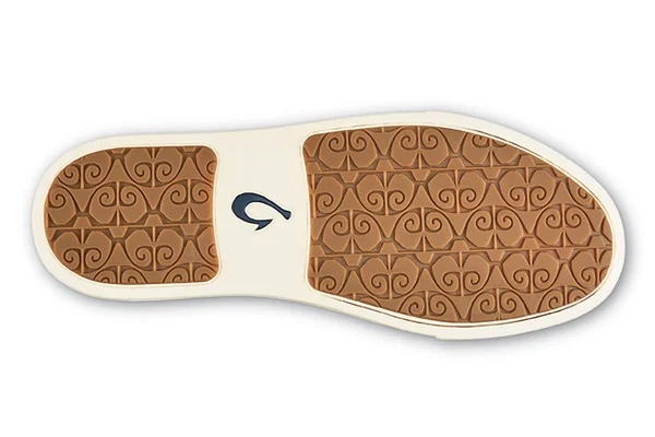 Olukai Women's Pehuea Loupili Shoe - 9.5 - Tan Monstera, Off White
