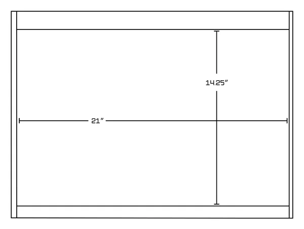 American Imaginations AI-18607 23.75-in. W Floor Mount White Vanity Set for 1 Hole Drilling