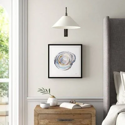 Watercolor Tree Ring III& - Painting Print on Canvas Sand & Stable Size: 18x22 H x 18x22 W x 1.5x22 D, Format: Black Framed