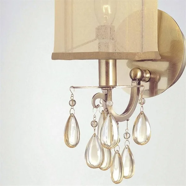 Crystorama 5621-CH Hampton 1 Light Sconce - Polished Chrome