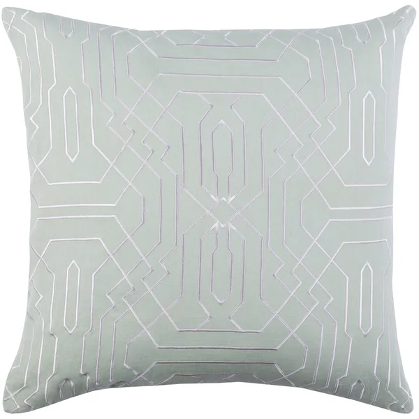 Surya RDW009-2020D Ridgewood 20 x 20 inch Mint and White Pillow