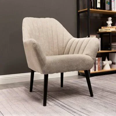 Schunemunk 28x22 Wide Polyester Armchair Brayden Studio Fabric: Beige