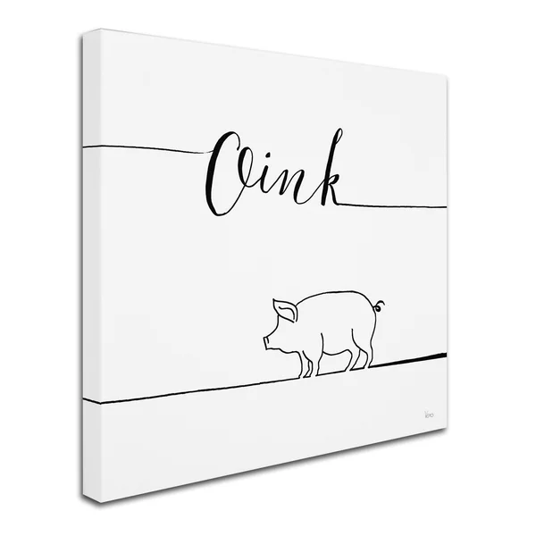 Trademark Art Veronique Charron 'Underlined Farm V' Gallery-Wrapped Canvas Art
