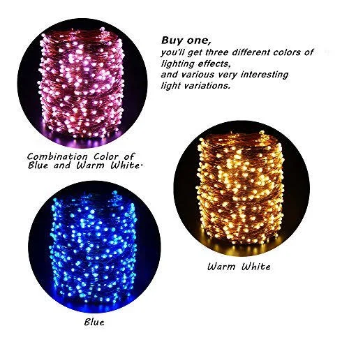 ER Chen Dimmable LED String Lights Plug in with Remote - 170ft 500 LED Copper Wire Fairy Lights 8Modes Color Changing Decorative