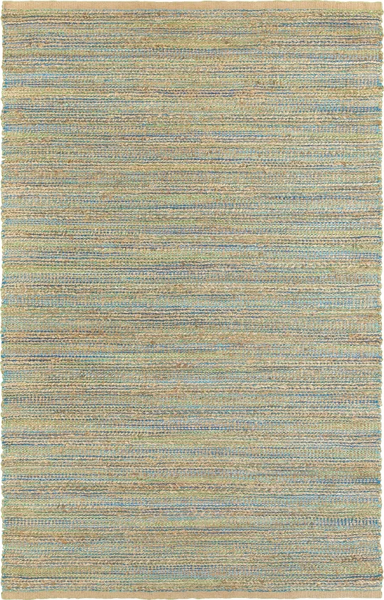 LR Resources NATUR03313BGN90C0 9 x 12 ft. Natural Fiber Rectangle Area Rug Blue & Green