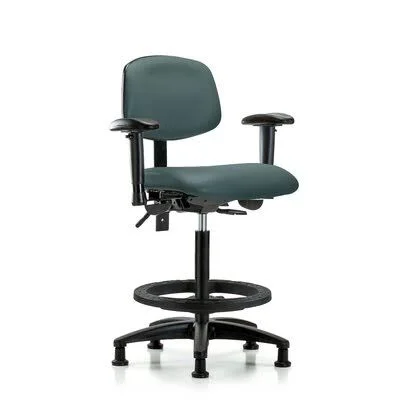 Symple Stuff Astrid Ergonomic Drafting Chair, Blue