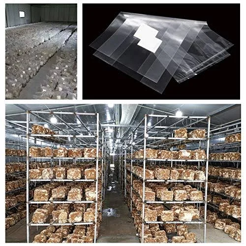Amazing-us Mushroom Growing Bags/Farm-Mushroom Spawn 0.2 Micron Filter - 3 Mil Polypropylene, Size 5x22 x 5x22 x 19
