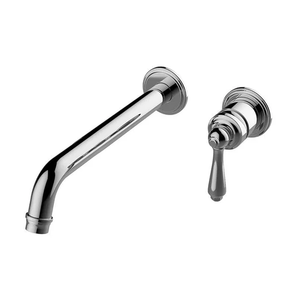 Graff G-6936-LM48W-PC Camden 8 7/8x22 Single Handle Wall Mount Widespread Bathroom Sink Faucet in Polished Chrome Trim + Rough