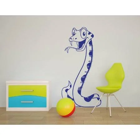 Kids Growth Chart Snake Wall Decal - Height Wall Ruler Decal, Sticker, Mural Vinyl Art Home Decor - 1925 - Light Brown, 36in x 7