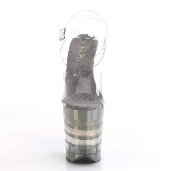 8x22 Heel FLAMINGO-808CHLN Clear Pewter - 7 Pewter