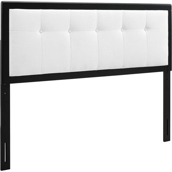 Modway Draper Tufted King Fabric and Wood Headboard - Black White
