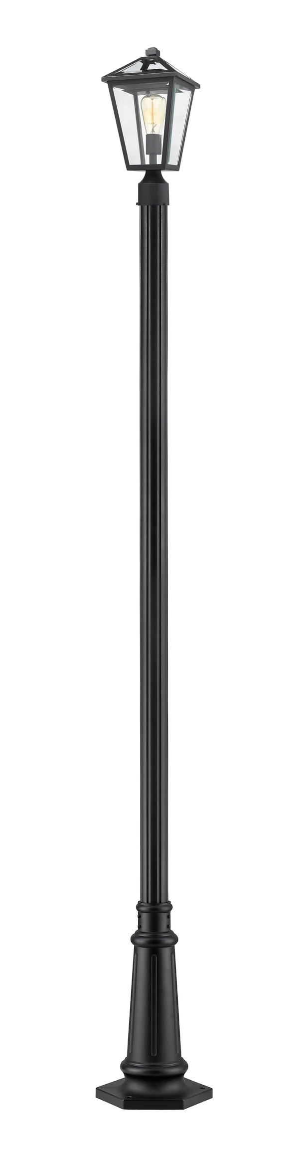 Z-Lite 579PHMR-557P-BK Talbot 1 Light 110 inch Black Outdoor Post Mounted Fixture