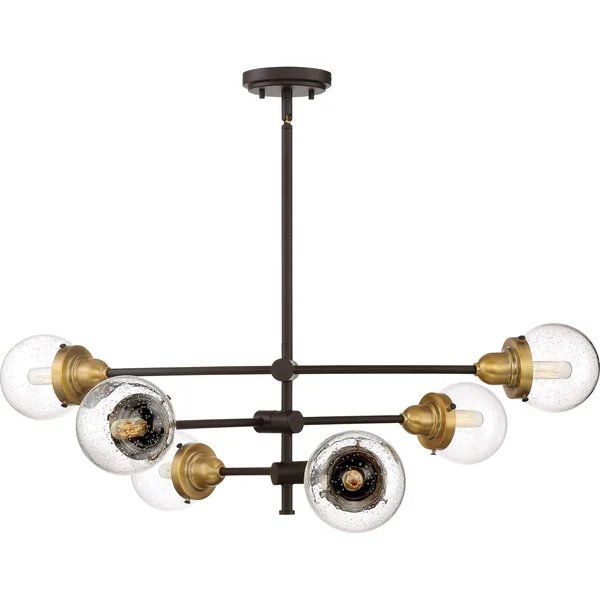 Quoizel TNC5006EK Trance 6 Light Chandelier Earth Black