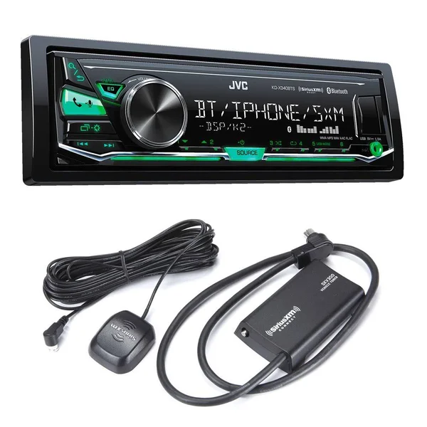 JVC Kd-x340bts Bluetooth In-Dash Digital Media Car Stereo W Pandora Iheartradio Support with Sirius XM Tuner