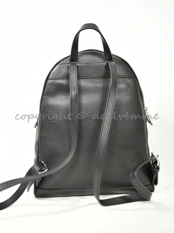 Michael Kors Rhea Large Leather Backpack Black One Size