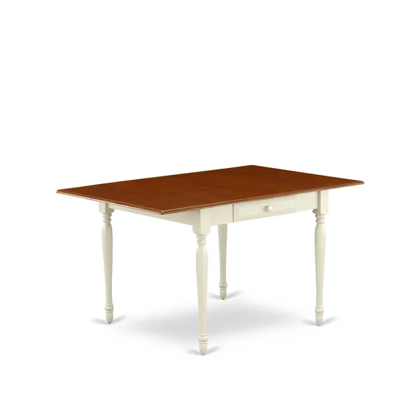 East West Furniture Dining Room Set Buttermilk & Cherry - Mzan5-whi-w