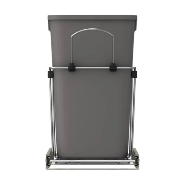 Rev-A-Shelf RV-12KD-13C-S Single 35 Quart Cabinet Pullout Waste Container, Gray