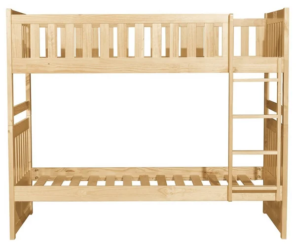 Home Elegance Bartly Natural Twin Over Twin Bunk Bed