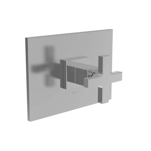 Newport Brass 4-2064BP-20 Stainless Steel (PVD) Secant Balanced Pressure Shower Trim Plate with Cross Handle