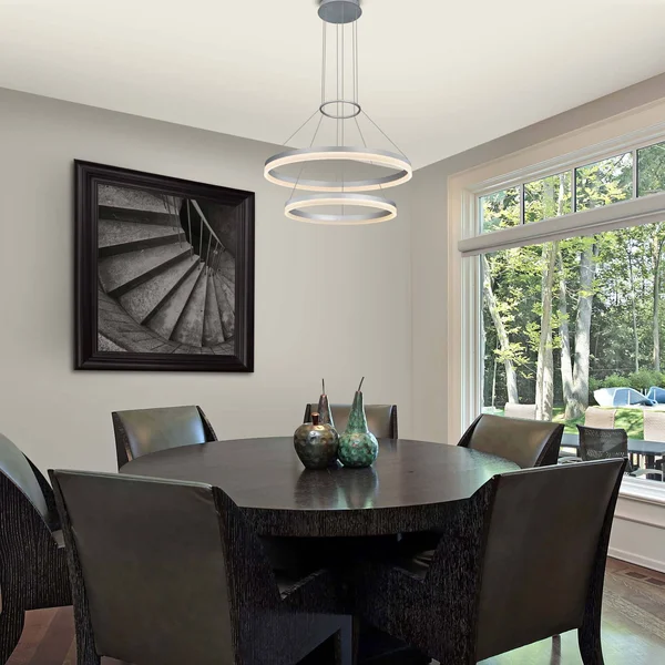 VONN Lighting Tania Duo 2 Tier LED Chandelier, Silver