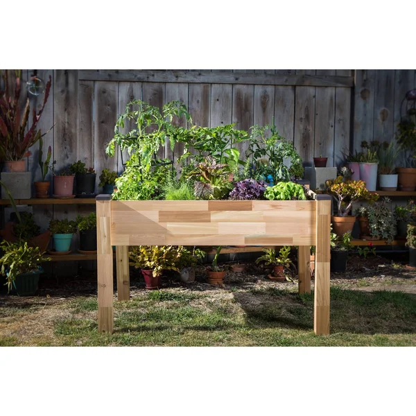 CedarCraft Outdoor Elevated Planter, Brown