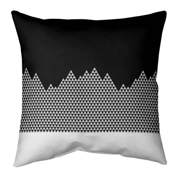 Night Mountain Pattern Throw Pillow - 18 x 18 - Violet - Linen